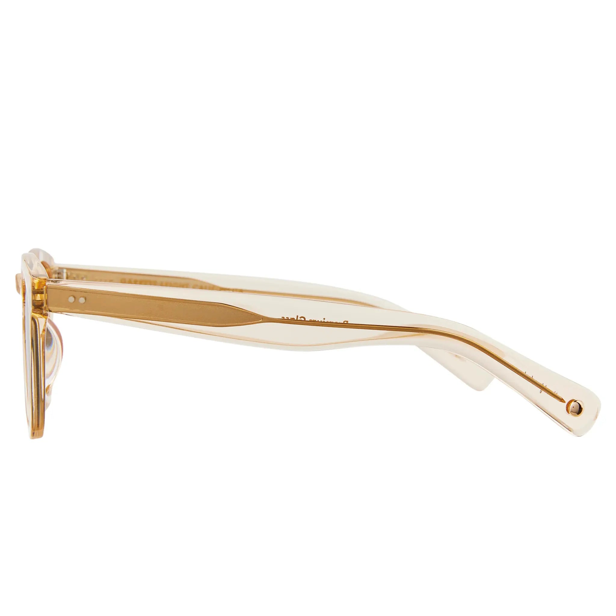 Side View of Garrett Leight Kinney II Forever Classic Champagne Sunglasses